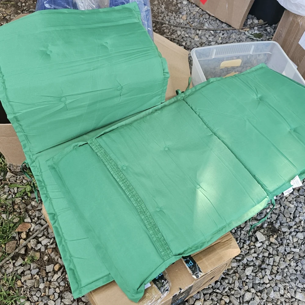 VidaXL Low Back Chair Cusion Set Of 2 Green